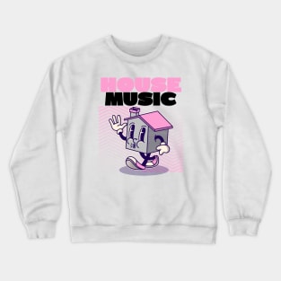 HOUSE MUSIC  - character (pink/black) Crewneck Sweatshirt